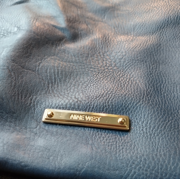 Nine West Navy Purse With Studs. Vegan. - Picture 9 of 10
